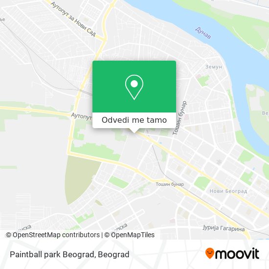 Paintball park Beograd mapa