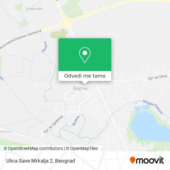 Ulica Save Mrkalja 2 mapa