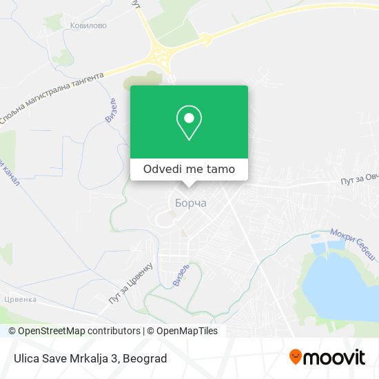 Ulica Save Mrkalja 3 mapa