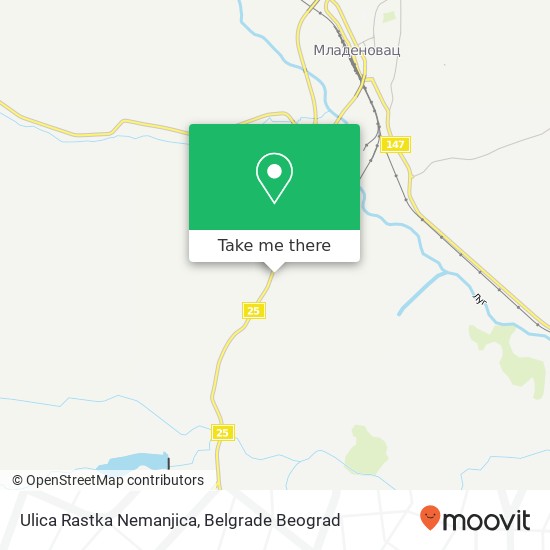 Ulica Rastka Nemanjica mapa