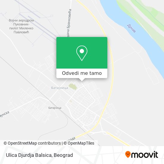 Ulica Djurdja Balsica mapa