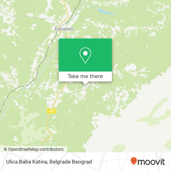 Ulica Baba Katina mapa