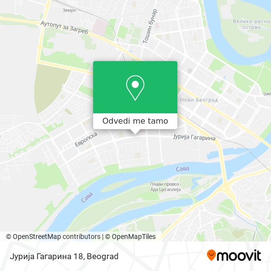 Јурија Гагарина 18 mapa