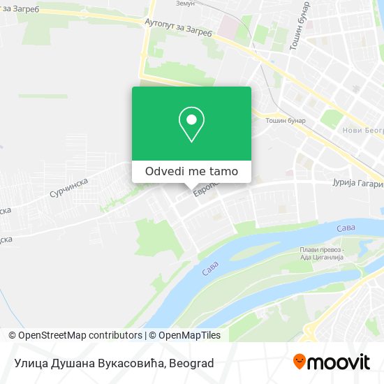 Улица Душана Вукасовића mapa