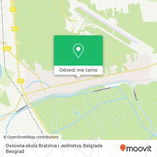 Osnovna skola Bratstva i Jedinstva mapa