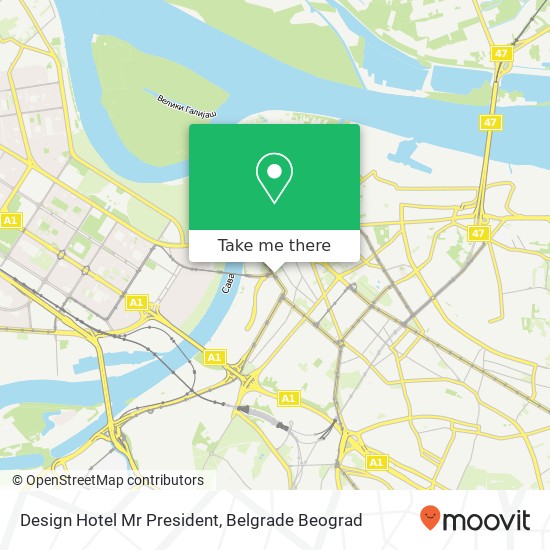Design Hotel Mr President mapa