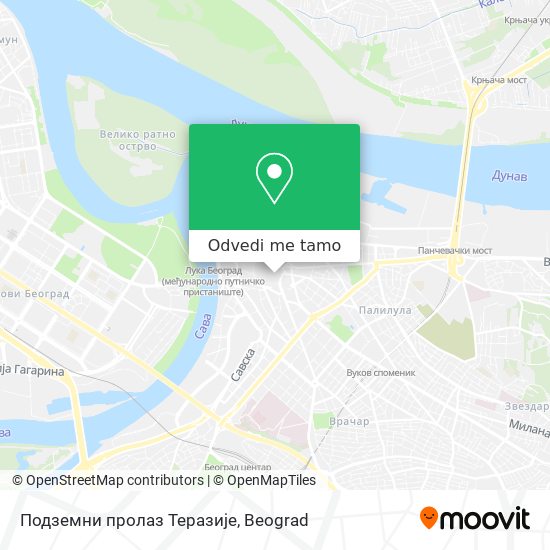 Подземни пролаз Теразије mapa