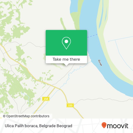 Ulica Palih boraca mapa