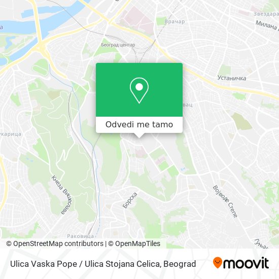 Ulica Vaska Pope / Ulica Stojana Celica mapa