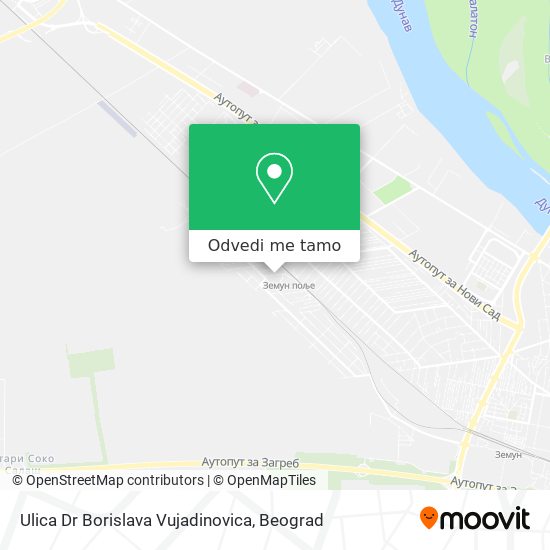 Ulica Dr Borislava Vujadinovica mapa