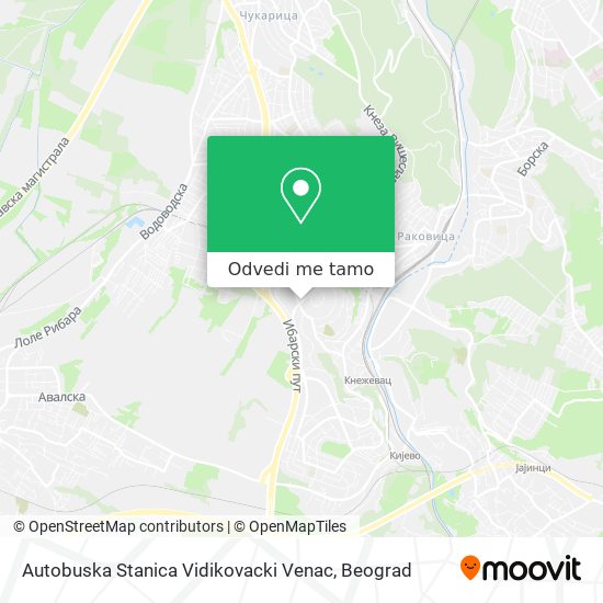 Autobuska Stanica Vidikovacki Venac mapa