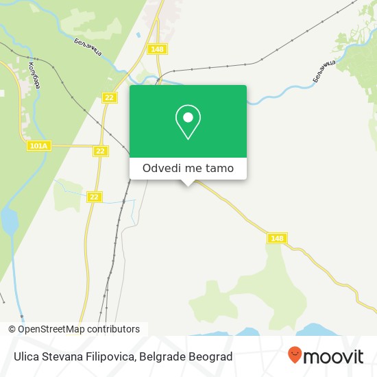 Ulica Stevana Filipovica mapa