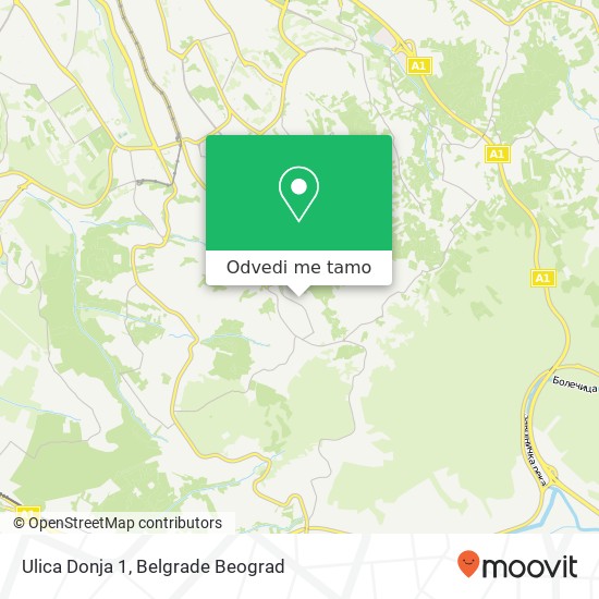 Ulica Donja 1 mapa