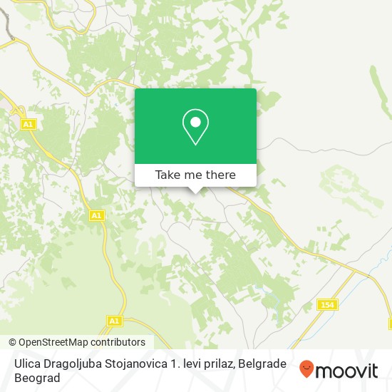 Ulica Dragoljuba Stojanovica 1. levi prilaz mapa