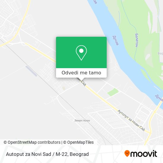 Autoput za Novi Sad / M-22 mapa