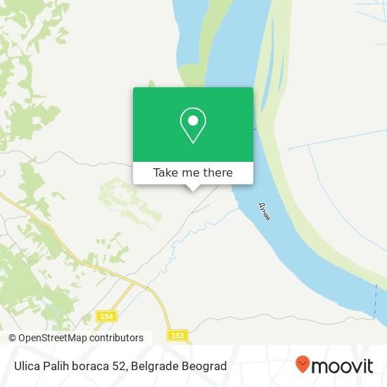 Ulica Palih boraca 52 mapa