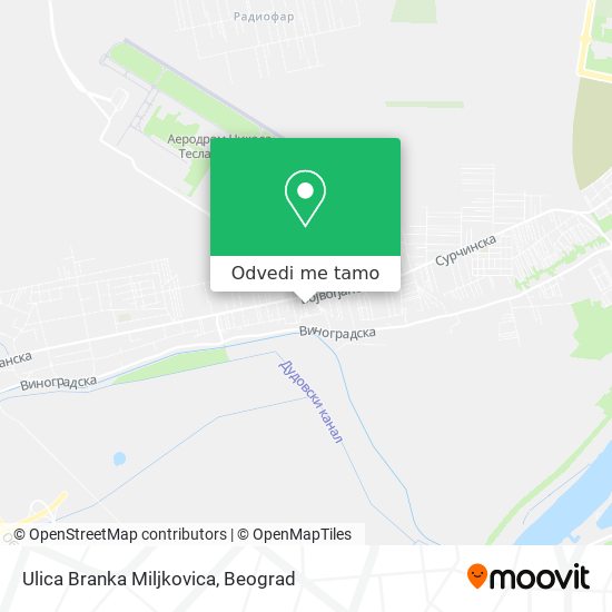 Ulica Branka Miljkovica mapa