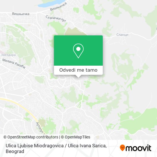 Ulica Ljubise Miodragovica / Ulica Ivana Sarica mapa