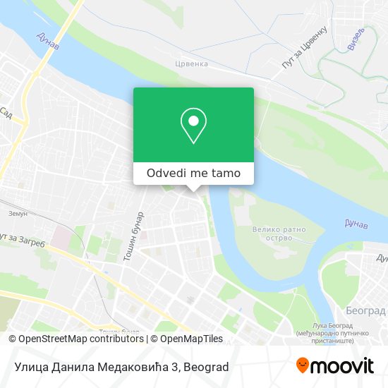 Улица Данила Медаковића 3 mapa