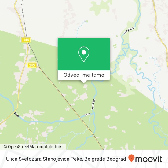 Ulica Svetozara Stanojevica Peke mapa