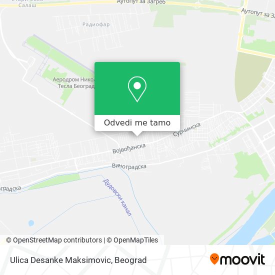 Ulica Desanke Maksimovic mapa