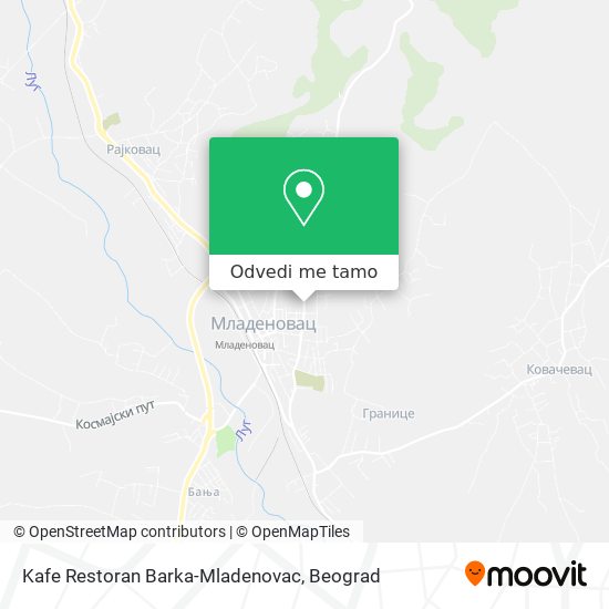 Kafe Restoran Barka-Mladenovac mapa