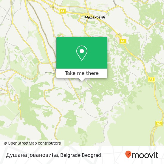 Душана Јовановића mapa