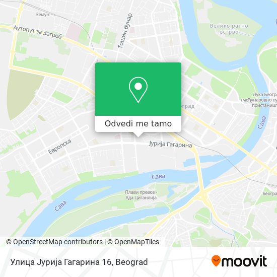 Улица Јурија Гагарина 16 mapa