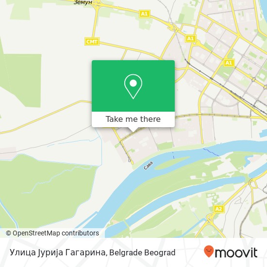 Улица Јурија Гагарина mapa