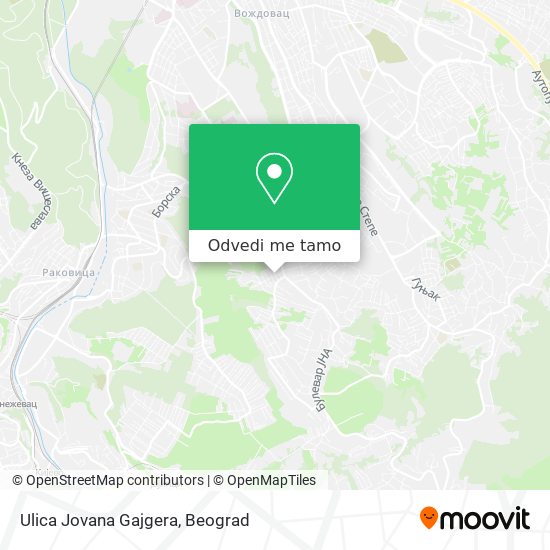 Ulica Jovana Gajgera mapa