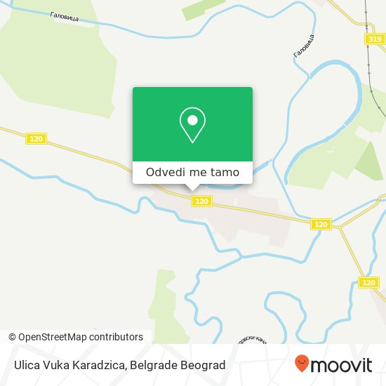 Ulica Vuka Karadzica mapa