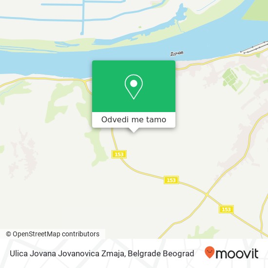 Ulica Jovana Jovanovica Zmaja mapa