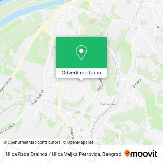 Ulica Rada Drainca / Ulica Veljka Petrovica mapa