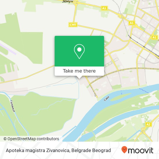 Apoteka magistra Zivanovica mapa