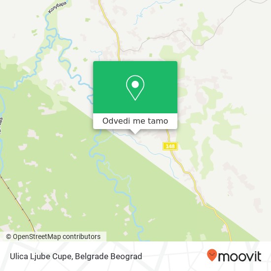 Ulica Ljube Cupe mapa