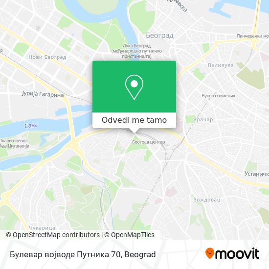 Булевар војводе Путника 70 mapa