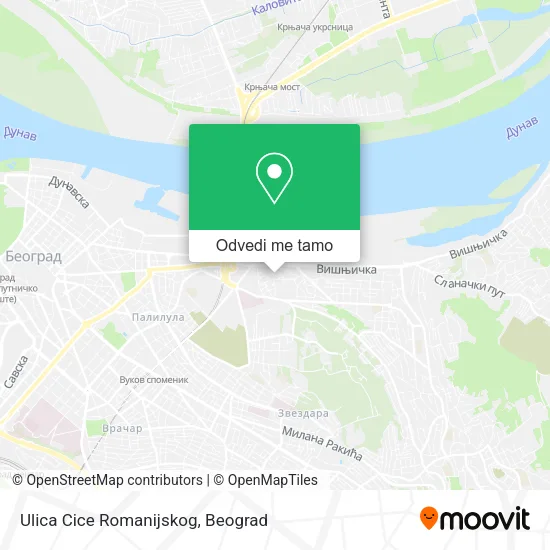 Ulica Cice Romanijskog mapa