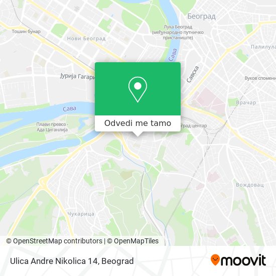 Ulica Andre Nikolica 14 mapa