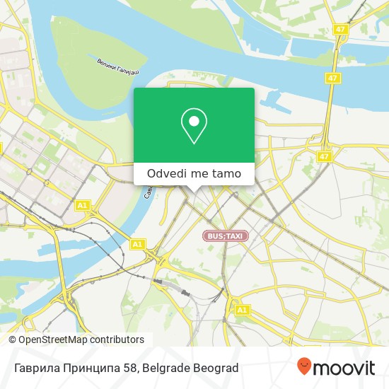 Гаврила Принципа 58 mapa