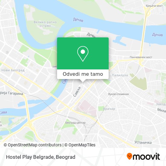 Hostel Play Belgrade mapa