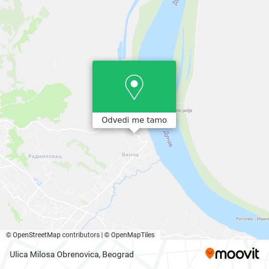 Ulica Milosa Obrenovica mapa