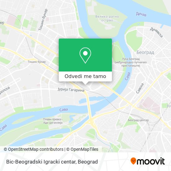 Bic-Beogradski Igracki centar mapa
