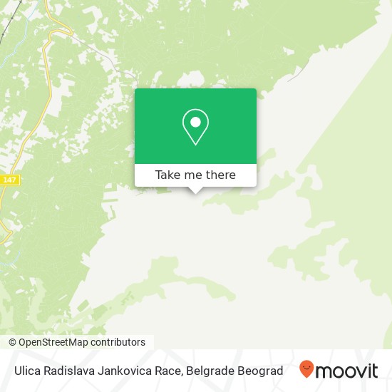 Ulica Radislava Jankovica Race mapa