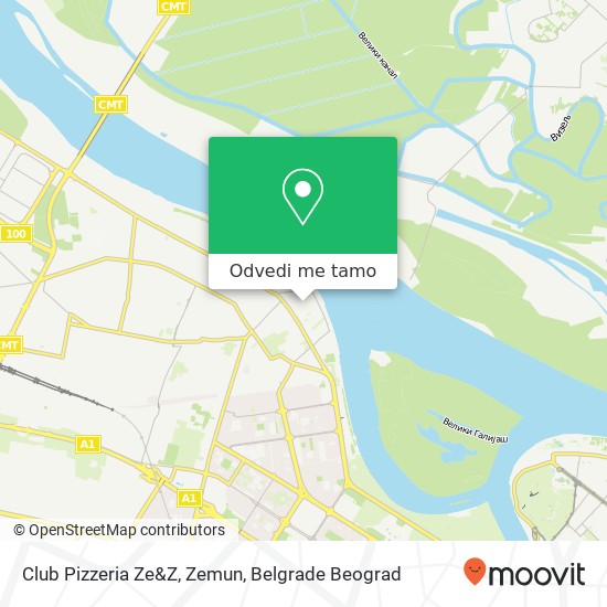 Club Pizzeria Ze&Z, Zemun mapa