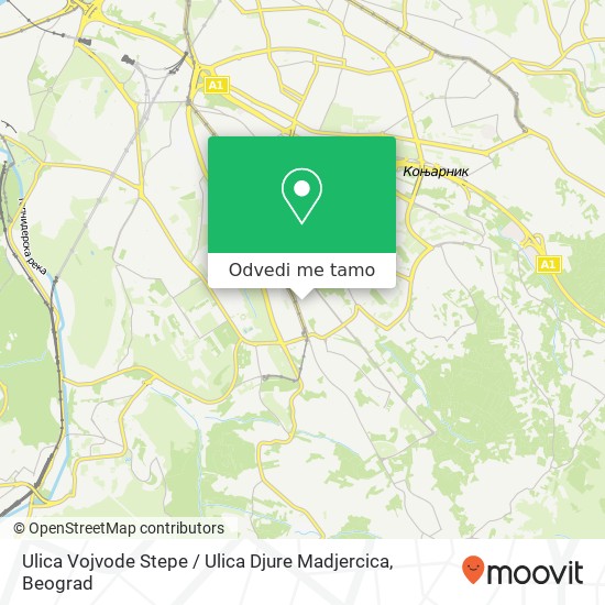 Ulica Vojvode Stepe / Ulica Djure Madjercica mapa