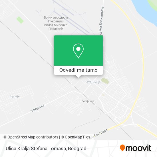 Ulica Kralja Stefana Tomasa mapa