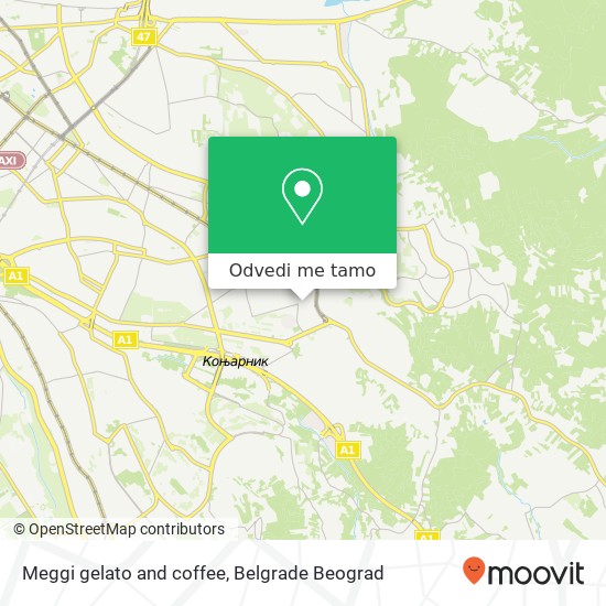 Meggi gelato and coffee mapa