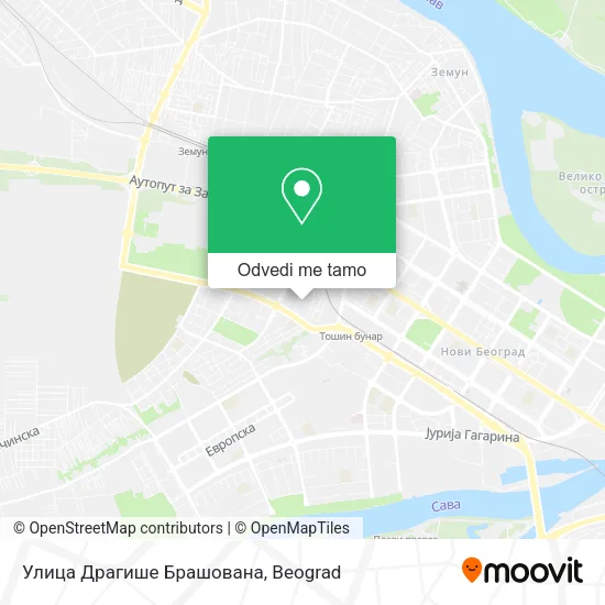 Улица Драгише Брашована mapa