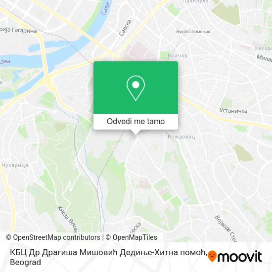 КБЦ Др Драгиша Мишовић Дедиње-Хитна помоћ mapa