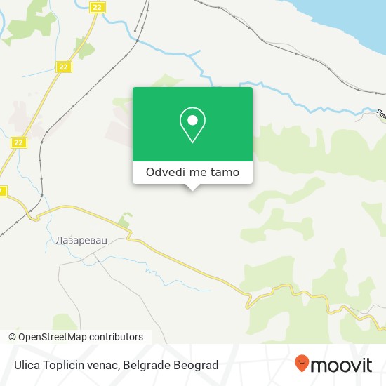 Ulica Toplicin venac mapa